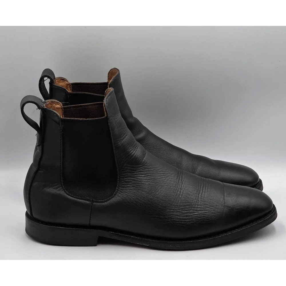 Allen Edmonds Liverpool Chelsea Boots Black Leather Men's 9.5 D USA 7522
